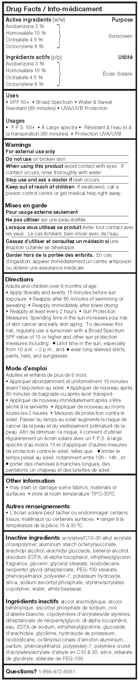 Drug Facts Table